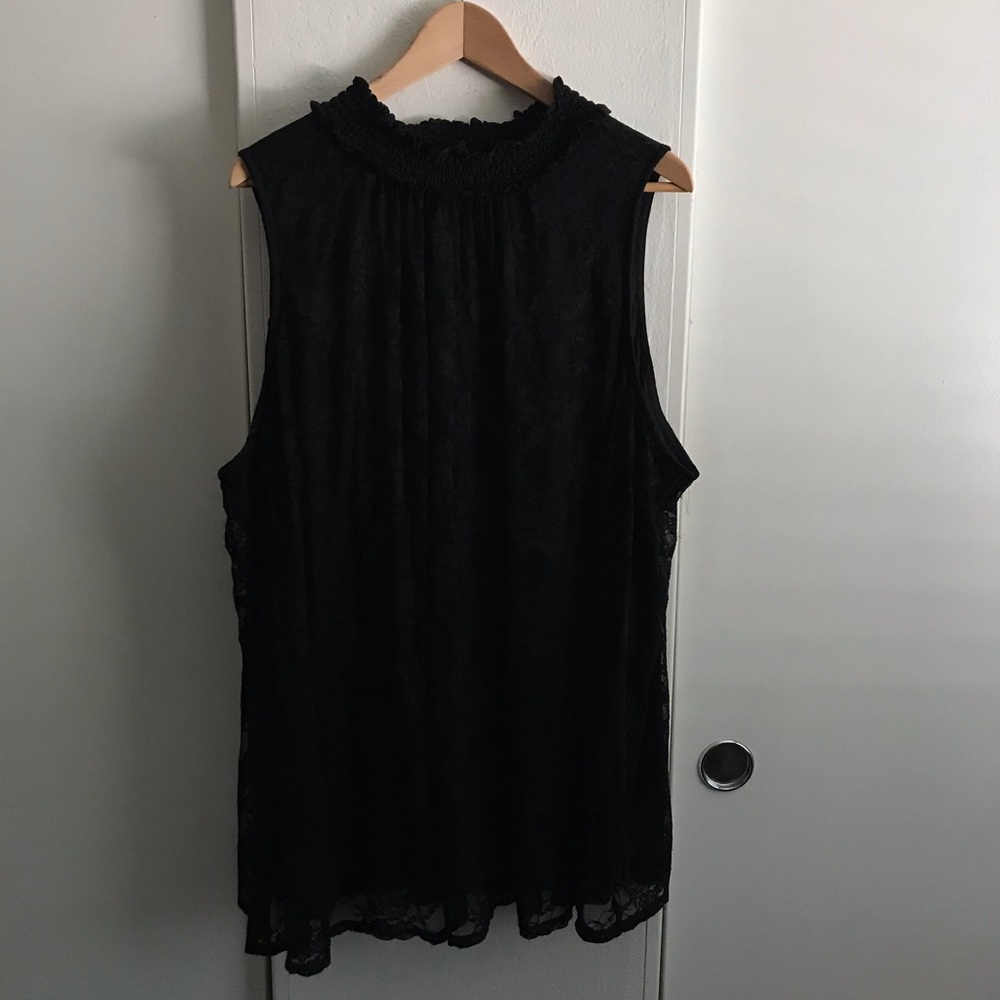 Torrid Black Lace Mock Neck Tank